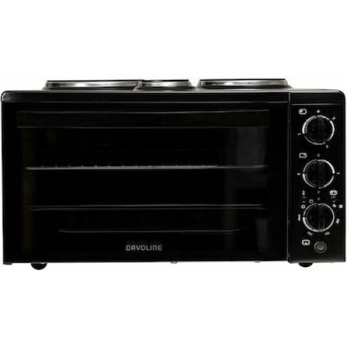 ΦΟΥΡΝ.ΕΠΙΤΡ.ΗΛ.3 ΕΣΤ DAVOLINE STAR4508BL ΜΑΥΡΟ  38LT 2700W ΜΕ 1100W GRILL